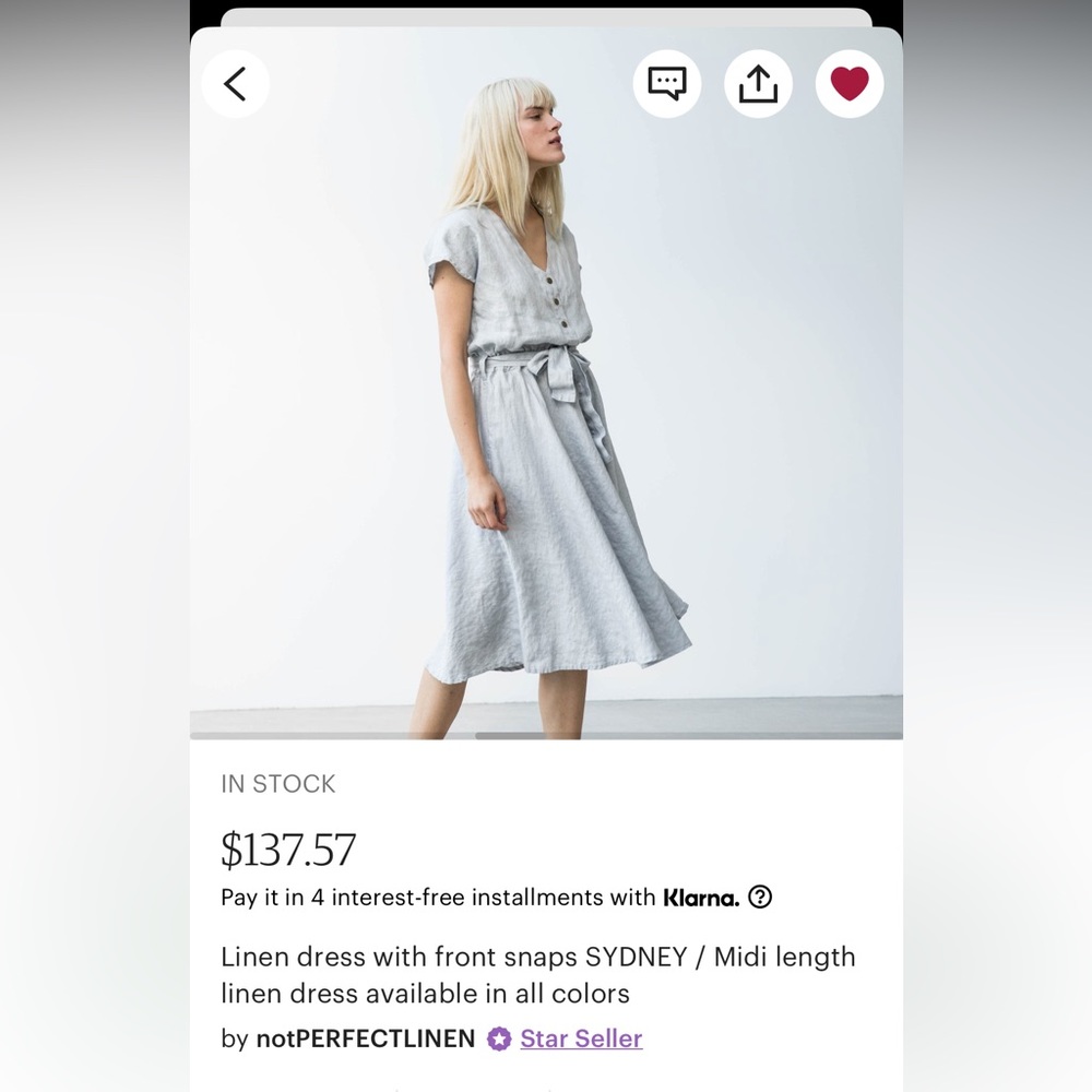 Notperfectlinen SYDNEY dress in Beige